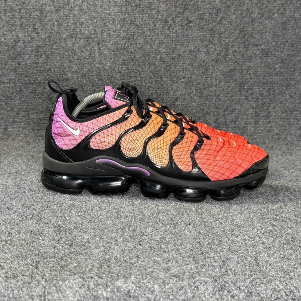 Nike Air VaporMax Plus Running Shoes Men's 14 Grid Sunset Black Athletic Sneaker